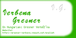 verbena gresner business card